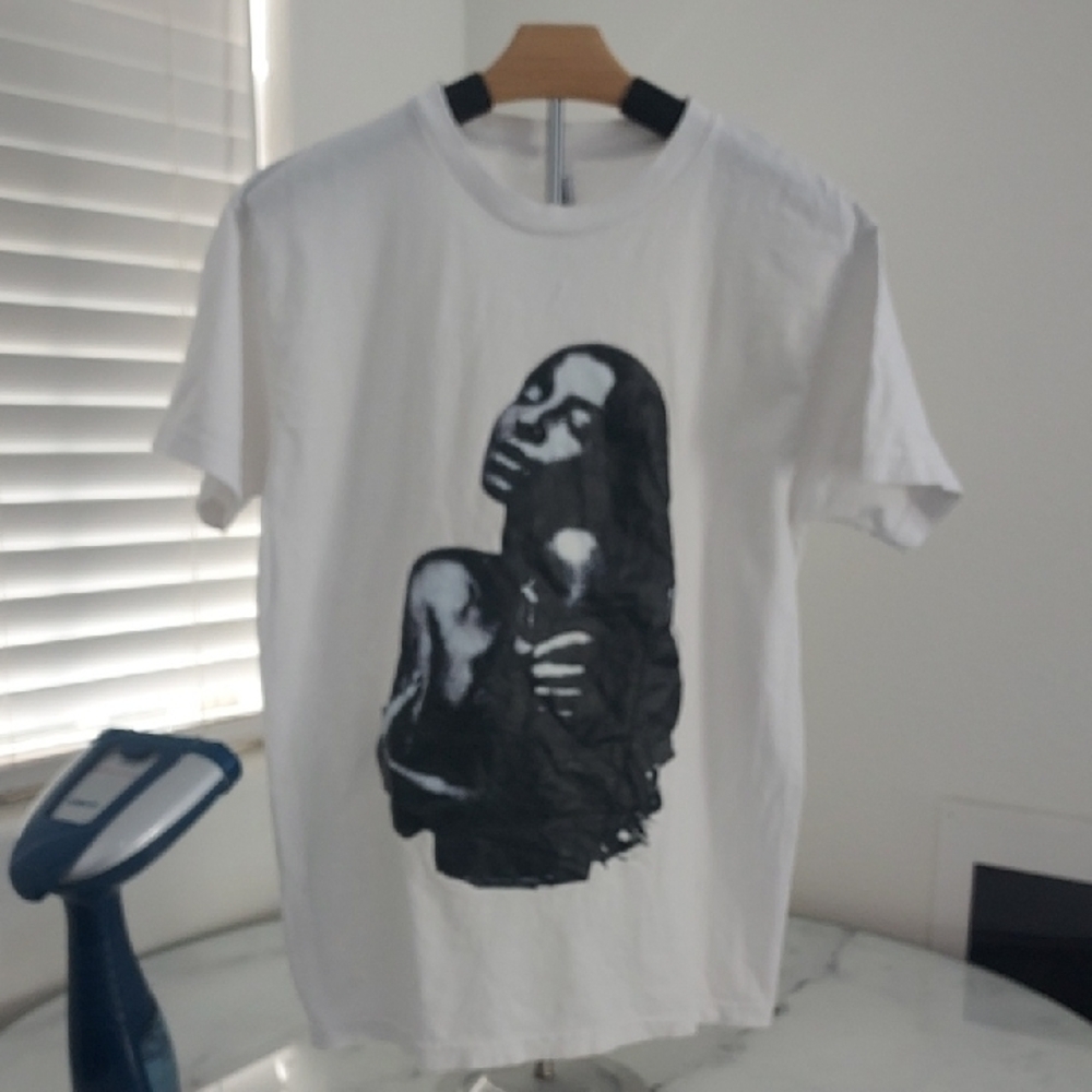 American Apparel Black and White Short Sleeve Tee